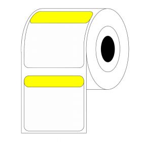 Rollo De Etiquetas TT SAT 100Mmx100Mm C1 R500 1Col P Franja Amarilla Superior 20Mm