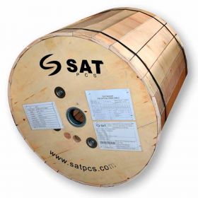 SAT Fibra ADSS, 24 Hilos Span 120m, G652D Monomodo, Diametro 9.5mm, Carrete 4km